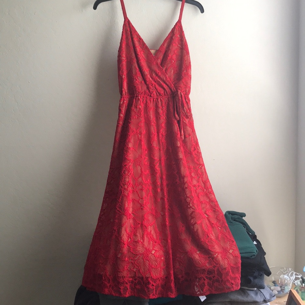 Ali & Jay Lace Midi Dress